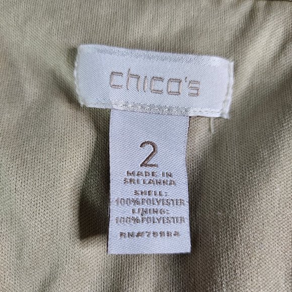 Chico's Women's Beige Lace Crochet Maxi Sleeveless Dress Size 2 - Picture 6 of 10